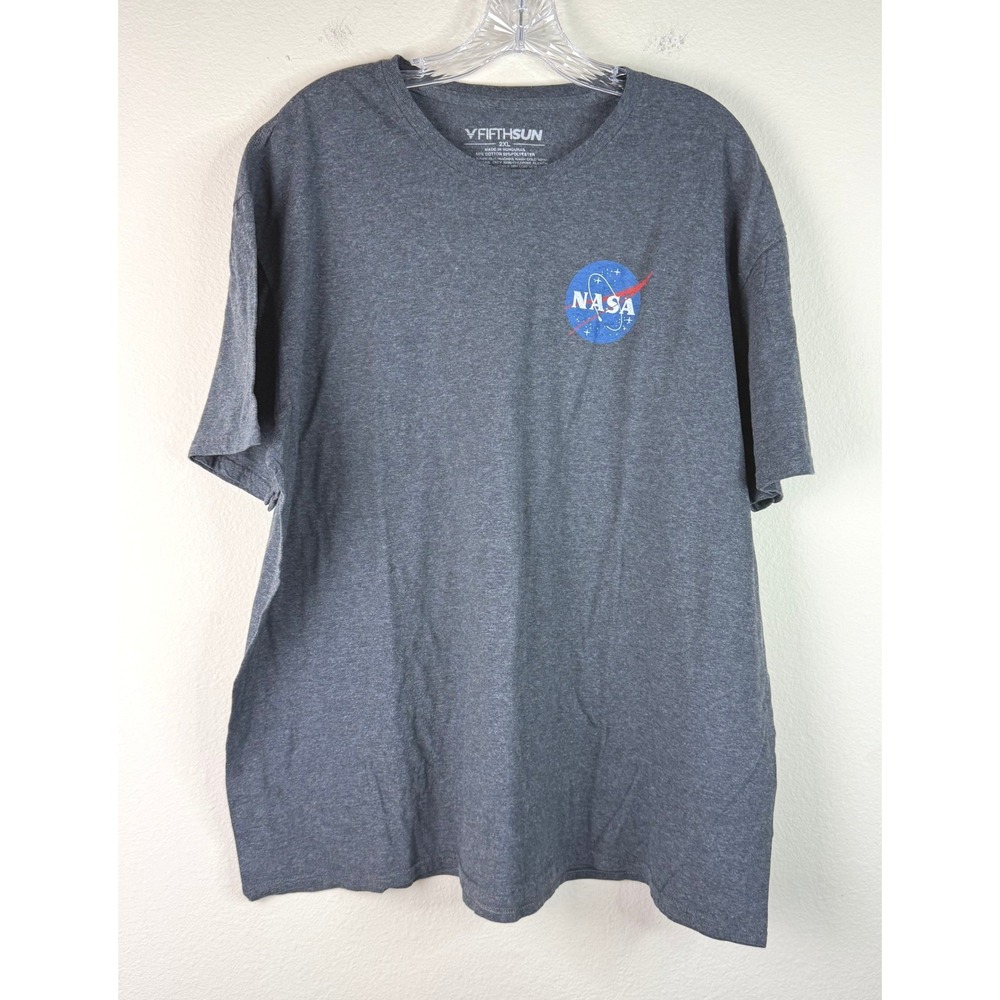 Fifth Sun T-Shirt Mens 2XL NASA Graphic Tee Charcoal Heather Grey Short Sleeve